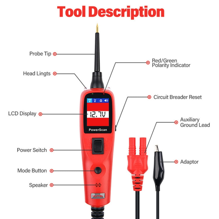 AUTEL PS100 Automotive Circuit Tester Automotive System Diagnostic Tool, Automotive Circuit Tester AUTEL PS100 Automotive Circuit Tester Automotive System Diagnostic Tool, Automotive Circuit Tester